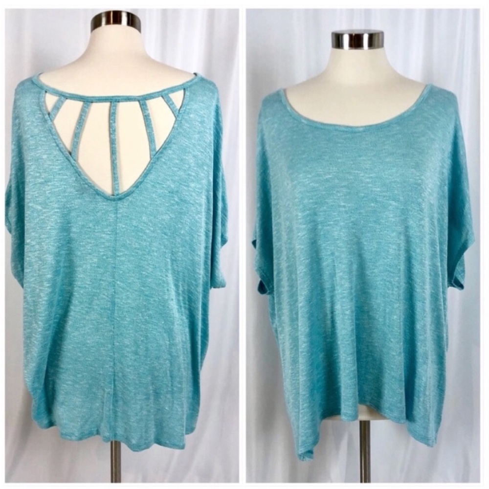 Lane Bryant Active Cap Sleeve Workout Shirt Sz 22/24